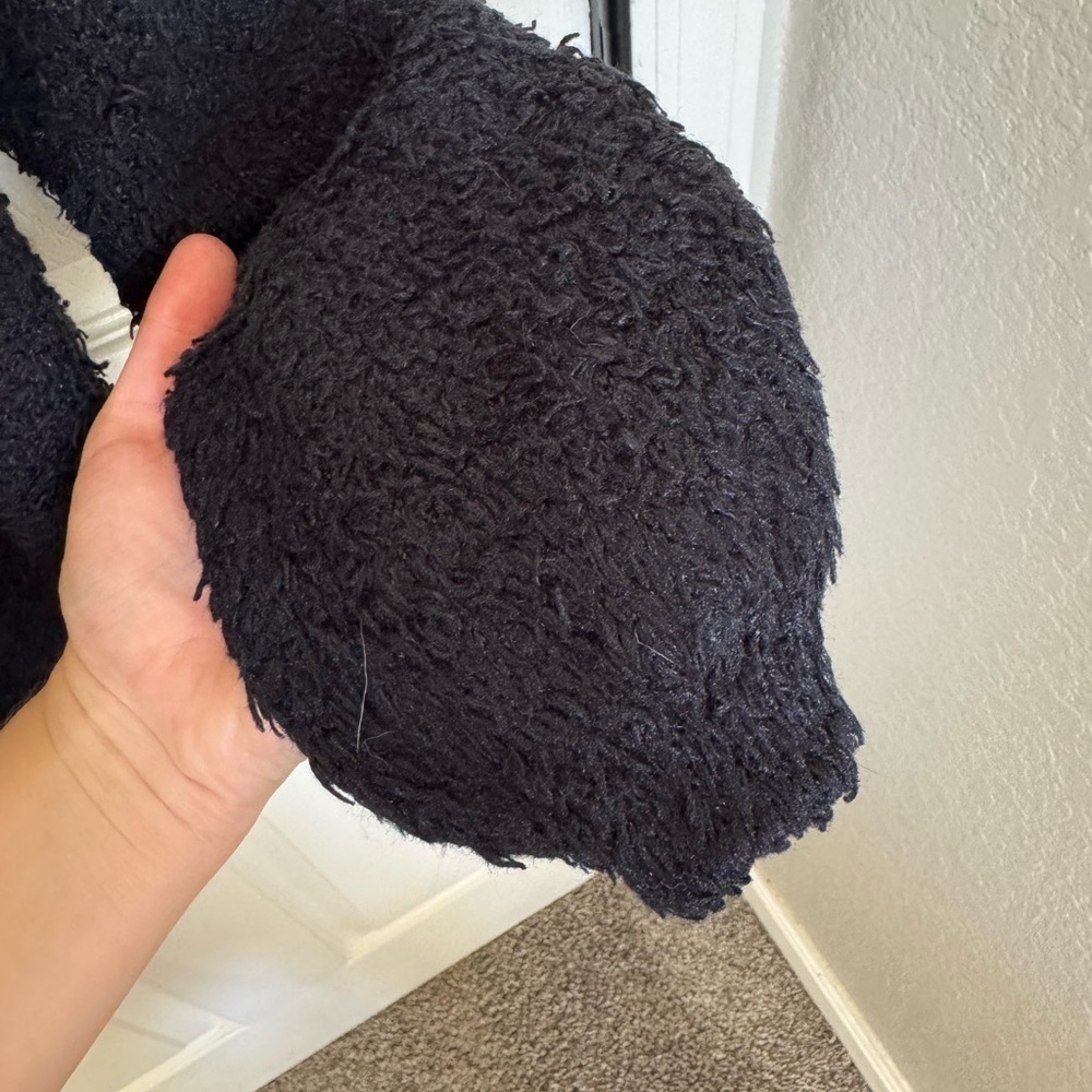 Navy Fuzzy Cardigan - Picture 3 of 5